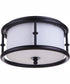 Marlowe 3-Light Flush Mount Flat Black