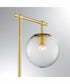 Lencho 1-Light Floor Lamp Gold/Smoke Glass Shade