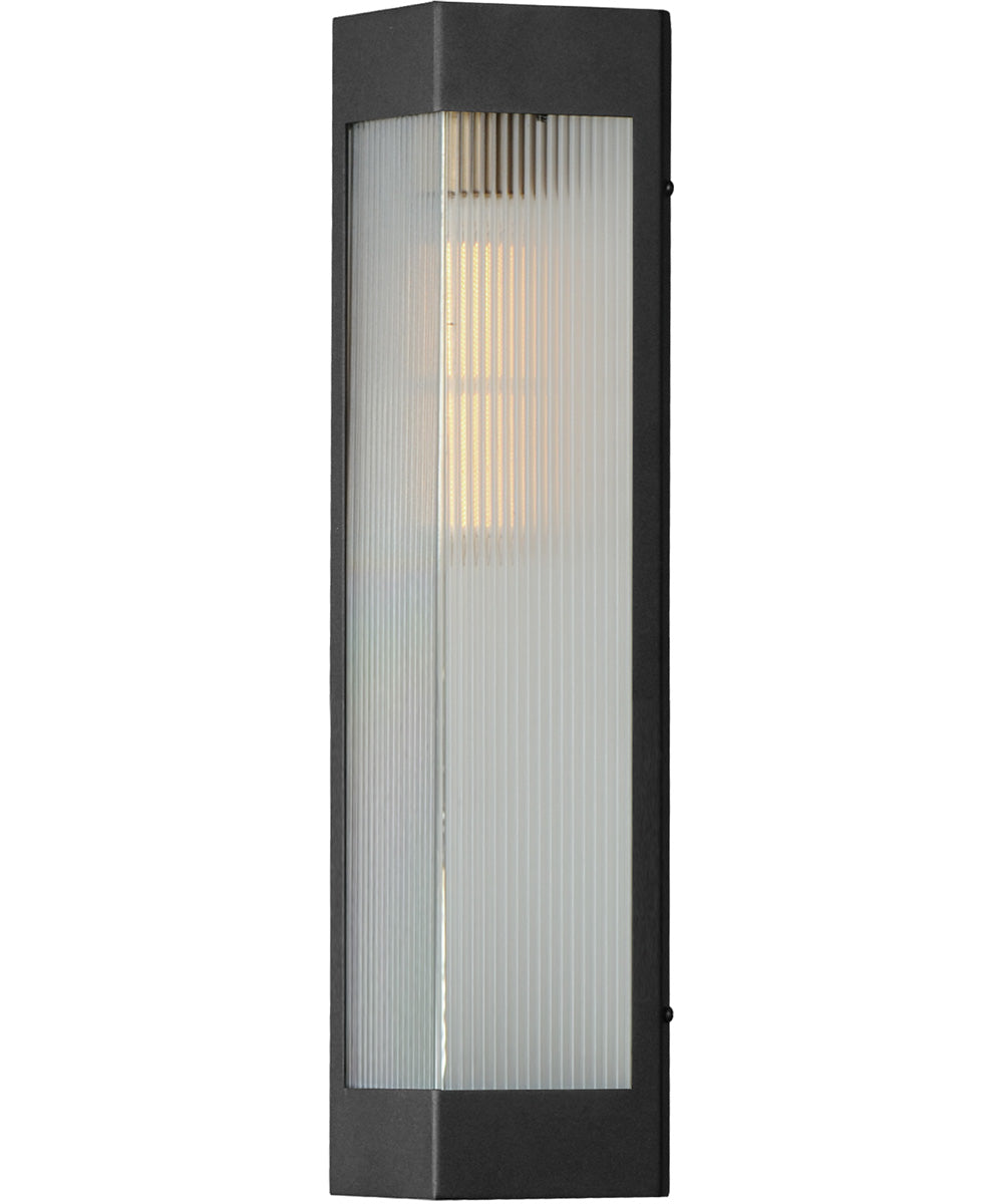 Triform 20 inch Outdoor Wall Sconce Black / Antique Brass