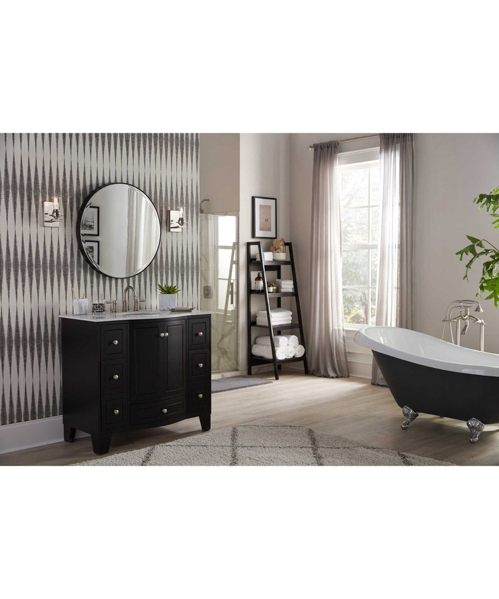 Debut 1-Light Farmhouse Bath Vanity Light Brushed Nickel