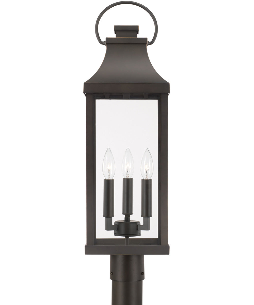 Bradford 3-Light Outdoor Post-Lantern Rain or Shine - Oiled Bronze