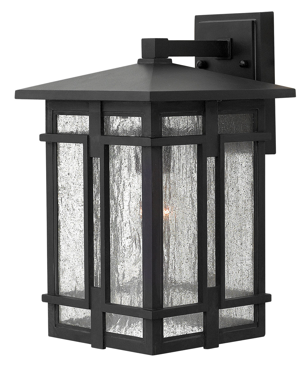15"H Tucker 1-Light Medium Outdoor Wall Light in Museum Black
