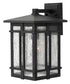 15"H Tucker 1-Light Medium Outdoor Wall Light in Museum Black