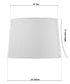 18"W x 13"H Pleated Fabric SLIP UNO Drum Shade