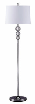 56"H Joaquin Crystal Floor Lamp Single Clear/Chrome