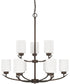 Dixon 9-Light Chandelier In Bronze