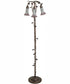 58" High Stained Glass Pond Lily 3 Light Floor Lamp