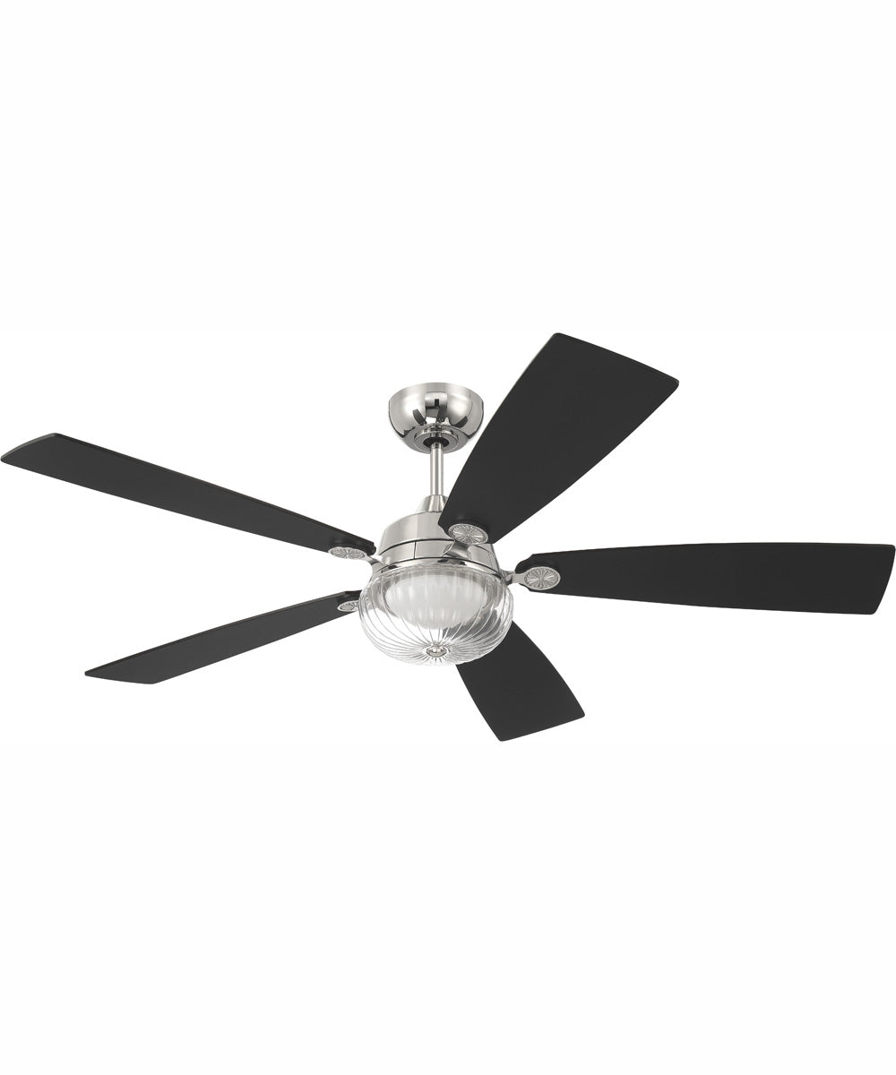 52" Chandler 1-Light Ceiling Fan Polished Nickel