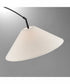 Hadas 1-Light Arch Lamp Black/Fabric Shade