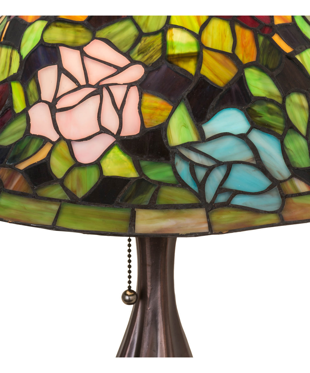 19"H Rosebush  Tiffany Table Lamp