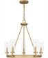 Kelleher 5-light Chandelier Nouveau Painted Weathered Brass