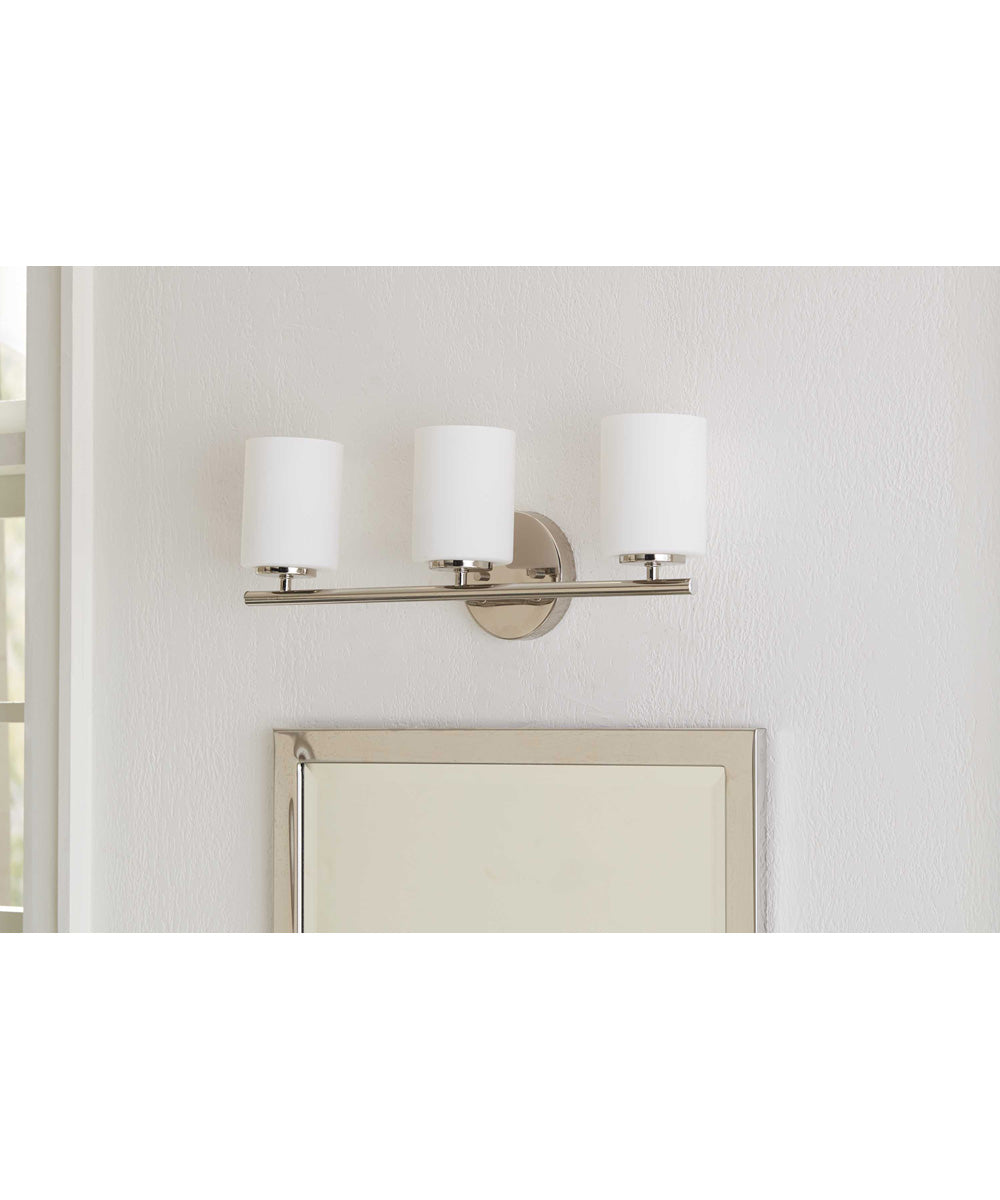 Replay 3-Light Bath & Vanity Polished Nickel