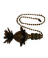 Blooming Pineapple Ceiling Fan Pull, 3"h with 12" Antiqued Brass Chain