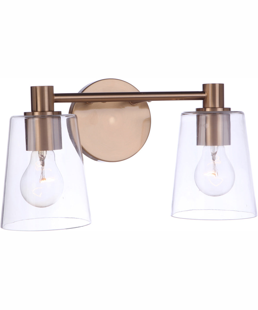 Emilio 2-Light Vanity Satin Brass