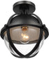 Lincoln 1-Light Close-to-Ceiling Matte Black