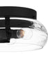 Lucy Medium 3-light Flush Mount Matte Black