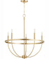 Tribute 5-light Chandelier Aged Brass