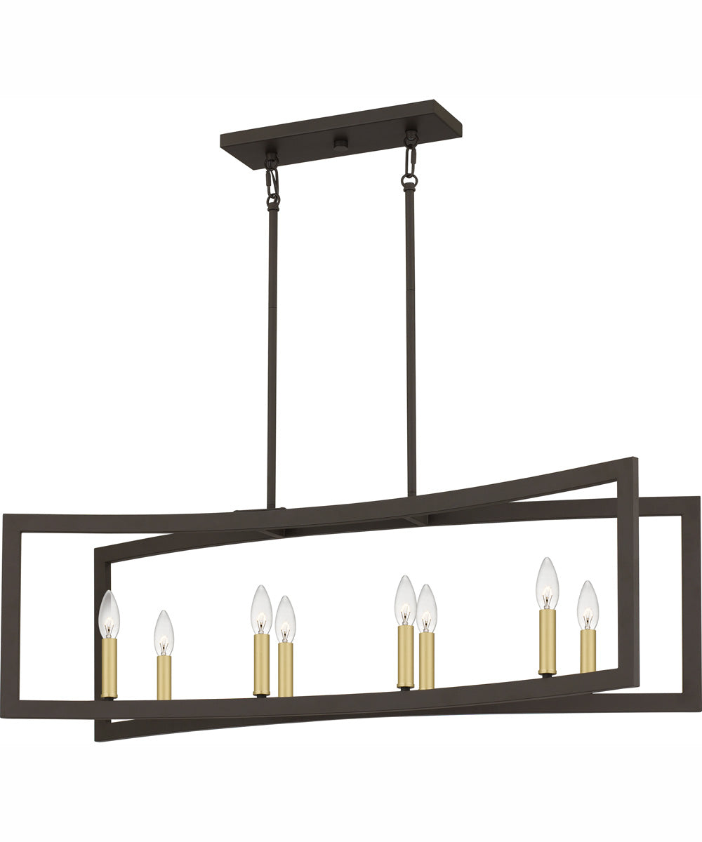 Beaufain Medium 8-light Island Light Old Bronze