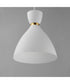 Carillon 11 inch Mini Pendant White/Satin Brass