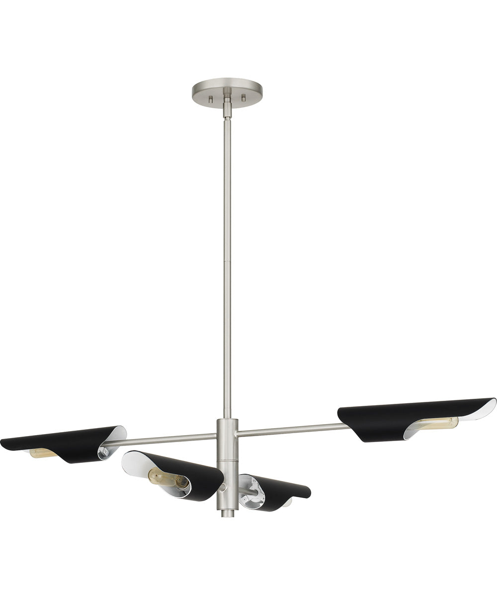 Leoni Medium 4-light Island Light Brushed Nickel