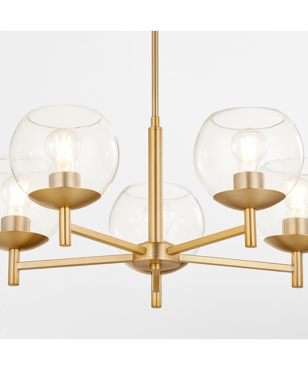 Lyon 5-light Chandelier Aged Brass
