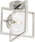 Atwell 10" 1-Light Mid-Century Modern Clear Glass Semi-Flush Mount Light Brushed Nickel