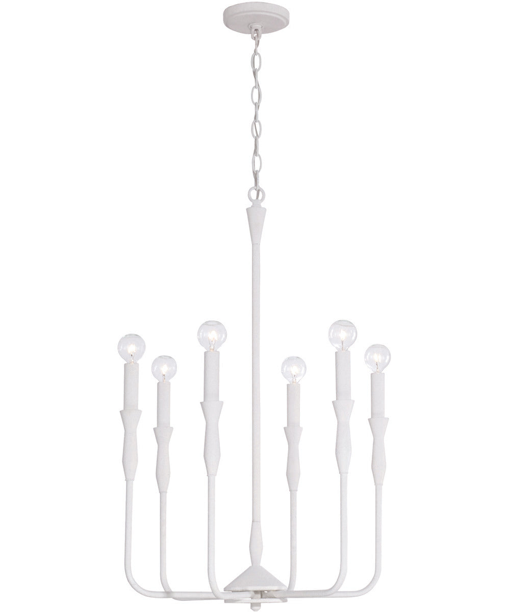 Paloma 6-Light Chandelier Textured White
