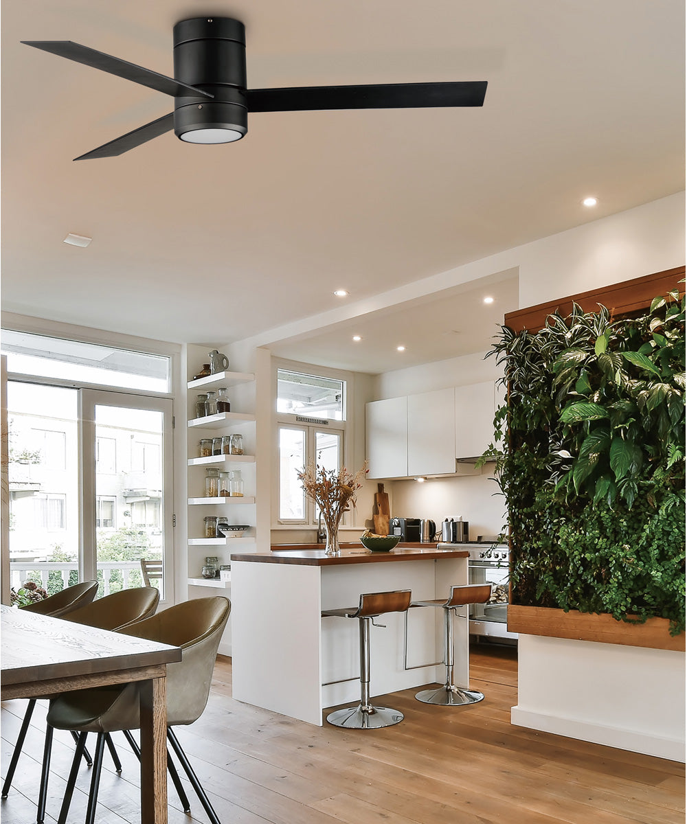 Tanker 52 inch 3-Blade Hugger Fan w LED Light Kit Black