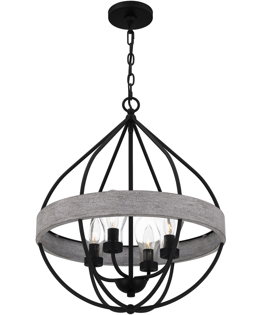 Tansy 4-light Pendant Matte Black