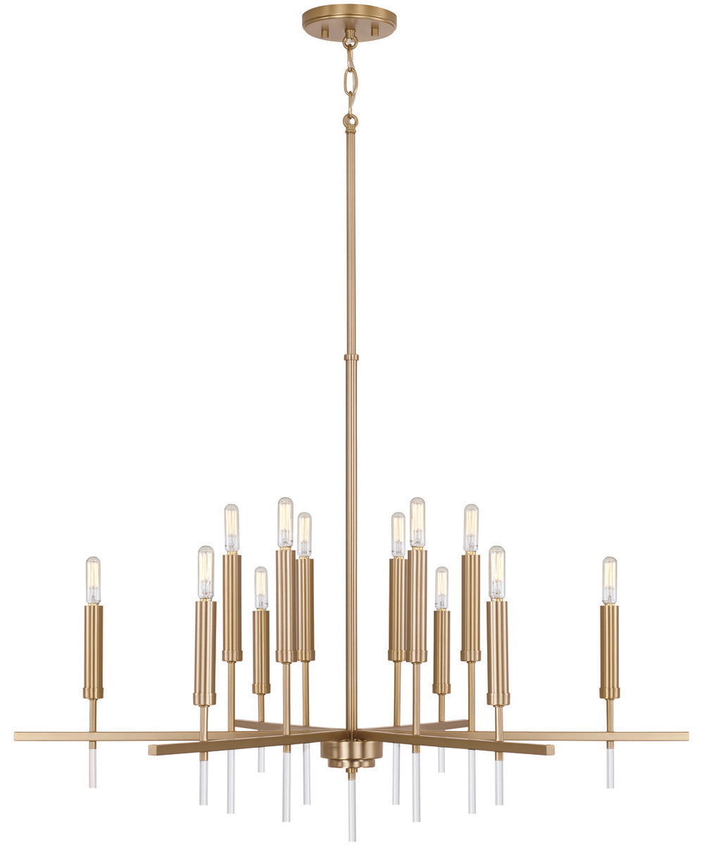 Elora 12-Light Chandelier Matte Brass