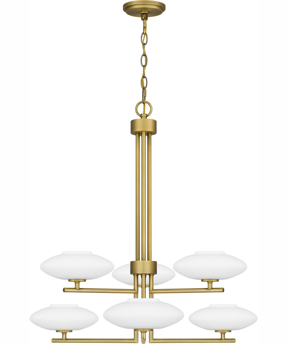Quoizel Chandelier 6-light Chandelier Aged Brass