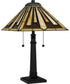 Tiffany Small 2-light Table Lamp Matte Black