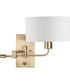 Carrick  1-Light Summer Linen Shade Transitional Wall Light Vintage Brass