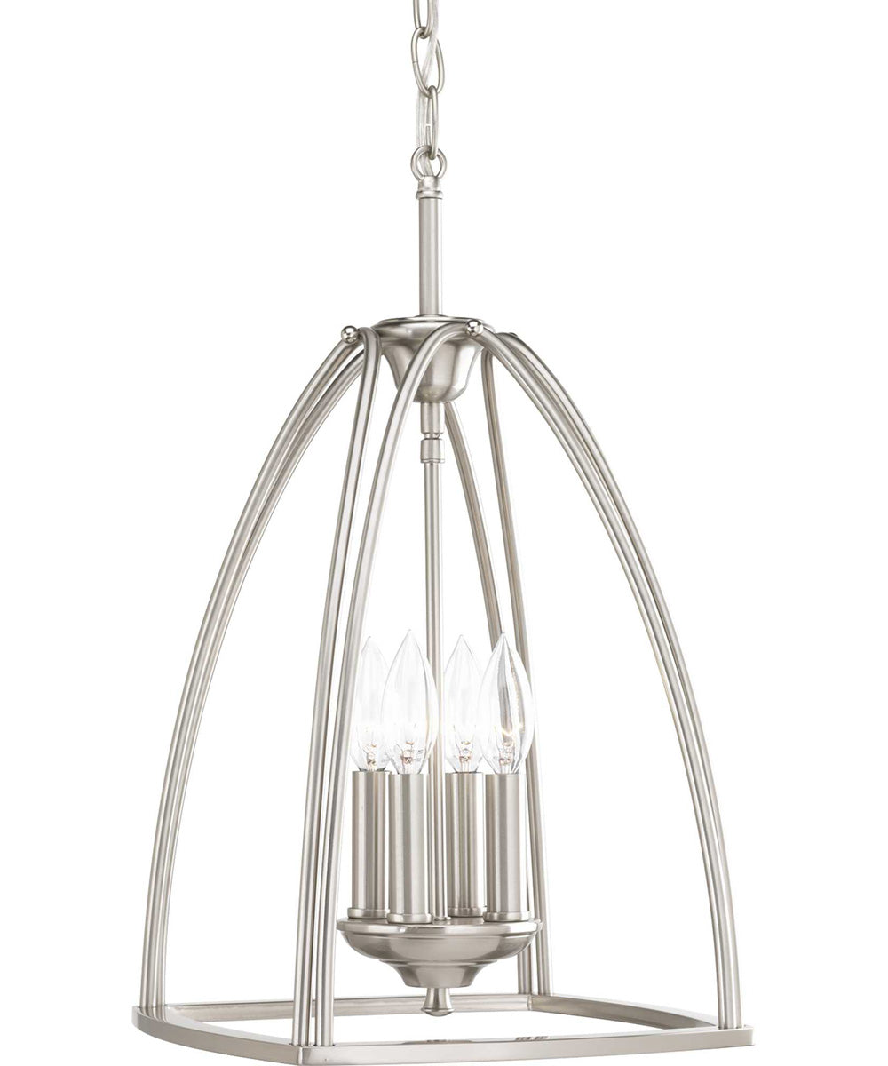 Tally 4-Light Foyer Pendant Brushed Nickel