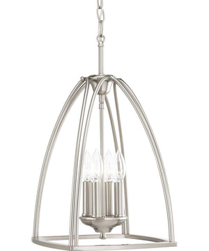 Tally 4-Light Foyer Pendant Brushed Nickel