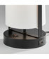 Obelia 1-Light 2 Pack-Table Lamp Black/Fabric Shade With Usb
