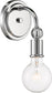 5"W Bounce 1-Light Vanity & Wall Polished Nickel