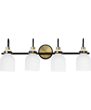 Milk 4-Light Bath Vanity Satin Brass