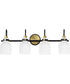 Milk 4-Light Bath Vanity Satin Brass