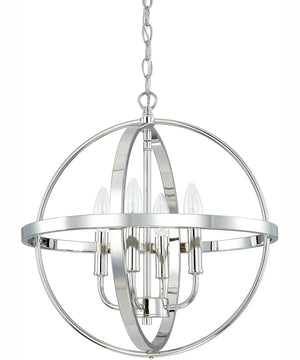 Hartwell 4-Light Pendant Polished Nickel
