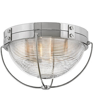 Crew 2-Light Medium Flush Mount in Polished Nickel