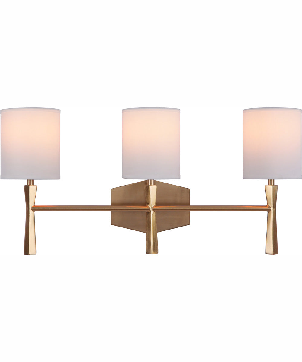 Chatham 3-Light Vanity Satin Brass