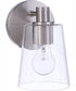 Emilio 1-Light Wall Sconce Brushed Polished Nickel