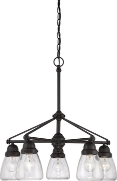 23"W Laurel 5-Light Chandelier Sudbury Bronze
