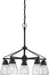23"W Laurel 5-Light Chandelier Sudbury Bronze