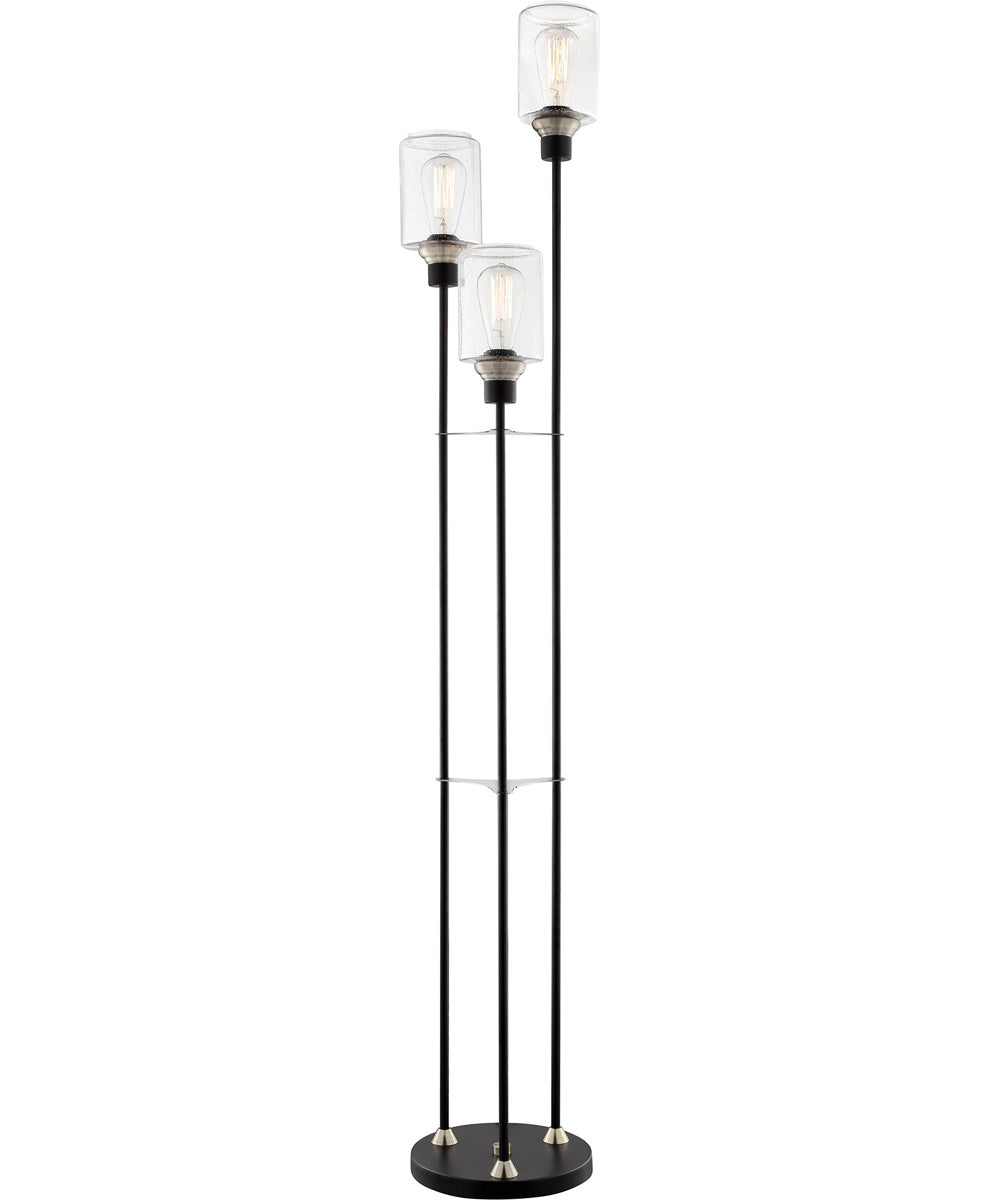 Luken 3-Light 3-Light Two Tone Floor Lamp Type V 40Wx3