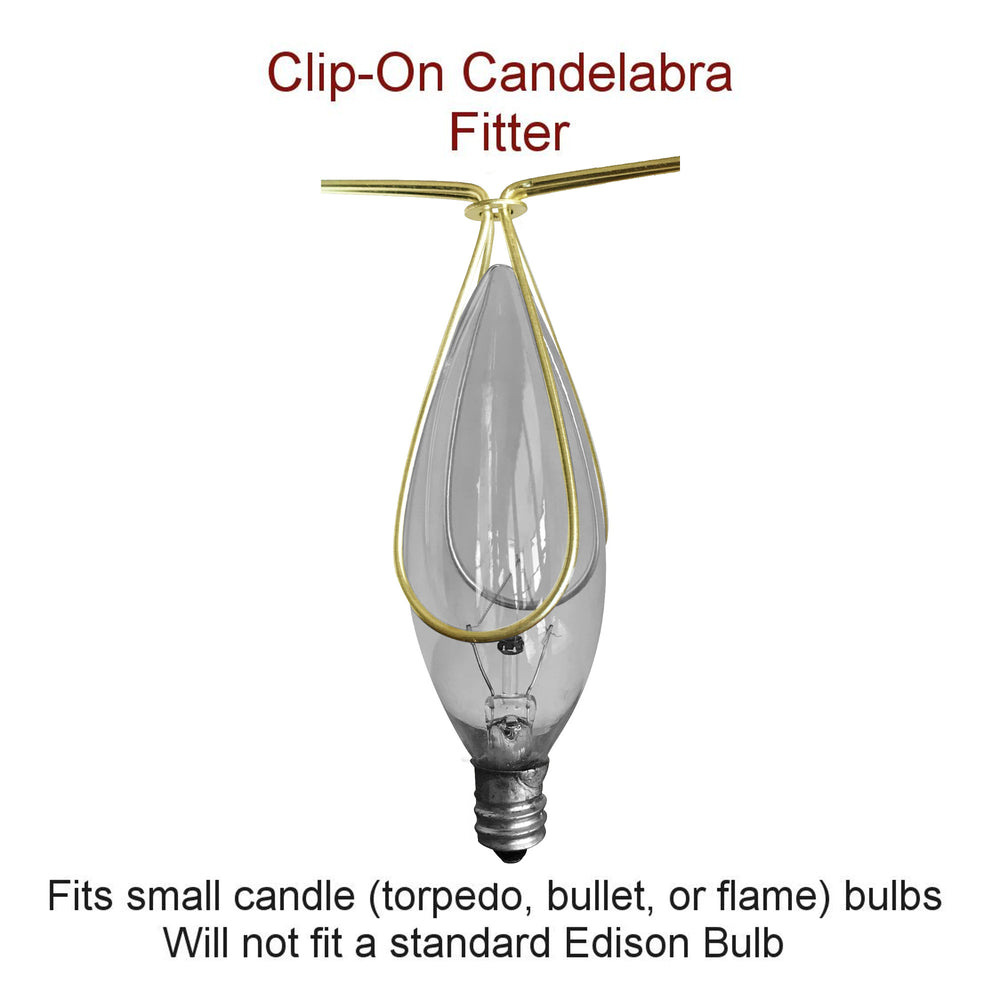 5"W x 4"H Clip-on Candelabra Lamp Shade Light Oatmeal