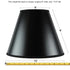 12"W x 10"H SLIP UNO FITTER Bold Black with True Gold Lining Hard Back Empire Lampshade