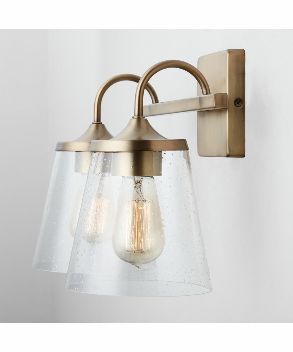 Jayne 2-Light Vanity Aged Brass