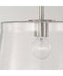 Baker 1-Light Dual-Mount Pendant/Semi-Flush Mount Brushed Nickel